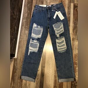 Skinny fries boyfriend distressed jeans size 9